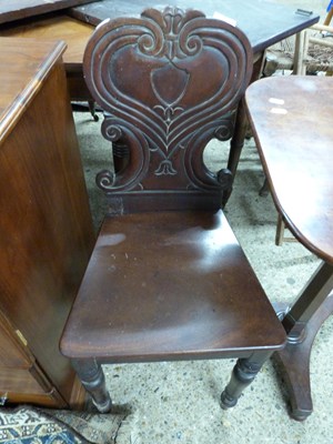 Lot 267 - 19th Century mahogany hall chair