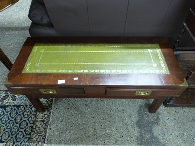 Lot 276 - Modern military style hardwood coffee table...