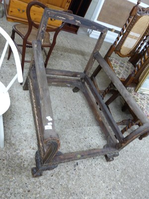 Lot 302 - Large deep seated armchair frame with ball and...