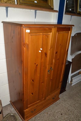 Lot 328 - Small pine wardrobe