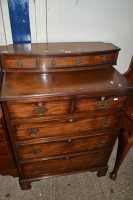 Lot 334 - Bow fronted three drawer cabinet