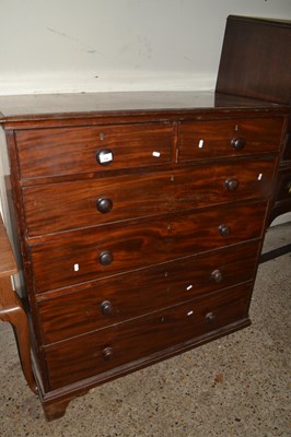 Lot 336 - Victorian mahogany chest of two short and four...