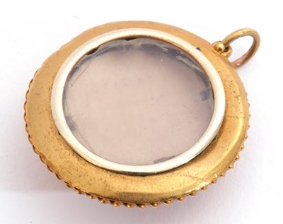 Lot 227 - Antique gold Etruscan style locket pendant of...