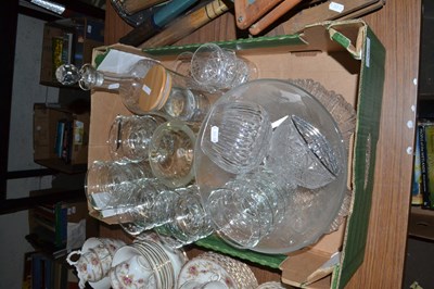 Lot 588 - One box of mixed glass ware