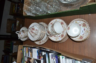 Lot 589 - Quantity of floral decorated tea wares