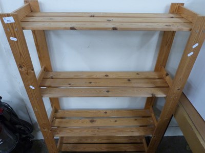 Lot 722 - Modern pine shelf unit