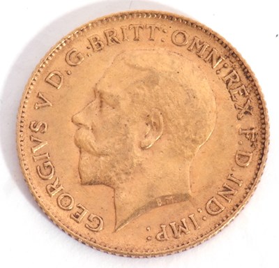 Lot 244 - George V half sovereign, dated 1913