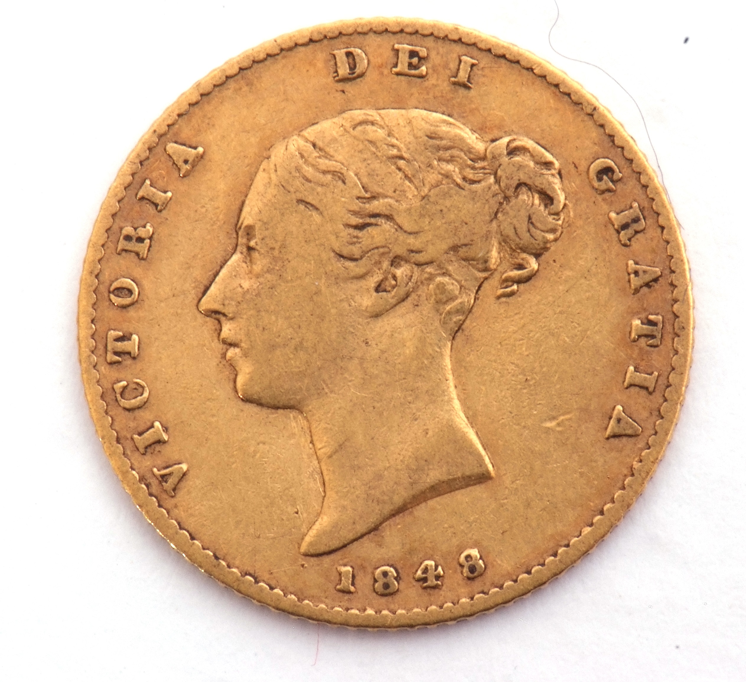 Lot 246 Victorian Half Sovereign Dated 1848 Young