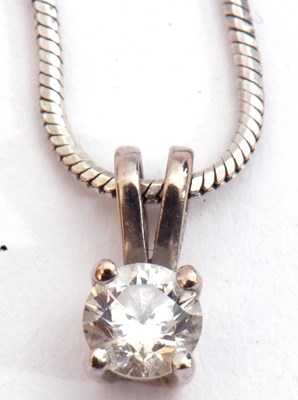 Lot 247 - Pair of diamond stud earrings of round...