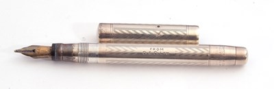Lot 248 - Hallmarked silver Mabie Todd & Co fountain pen...
