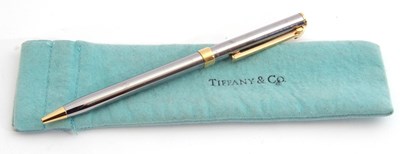 Lot 250 - Tiffany & Co stainless steel ballpoint pen...