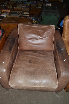 Lot 903 - Modern brown leather armchair