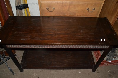 Lot 907 - 20th Century stained wooden two tier side table