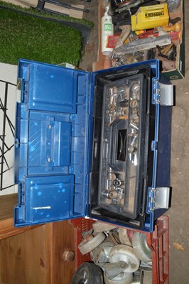 Lot 912 - Blue tool box and contents