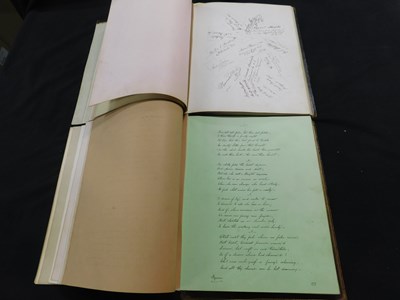 Lot 489 - 2 Victorian albums with drawings, prints,...