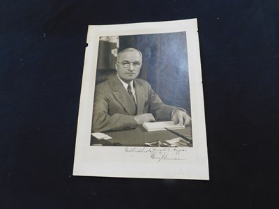 Lot 442 - Harry S Truman: Signed and inscribed...