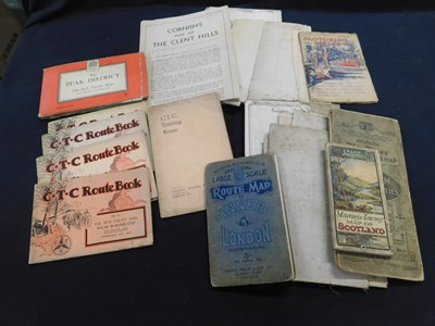 Lot 507 - Box and packet of assorted vintage folding...