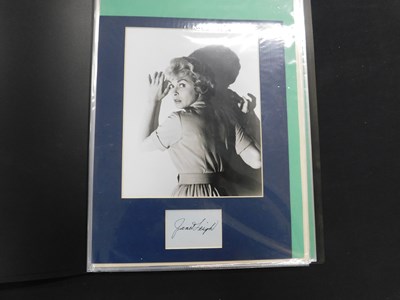 Lot 513 - Modern folder with mounted photo of actress...