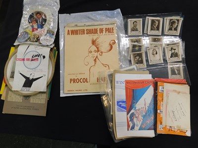 Lot 514 - Box of assorted ephemera including film star...