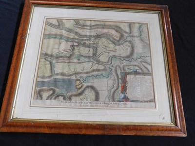 Lot 485 - PLAN OF THE BATTLE OF OUDENARD FOUGHT JULY 11...