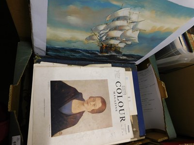 Lot 515 - Two Boxes: Colour Magazines, art books...