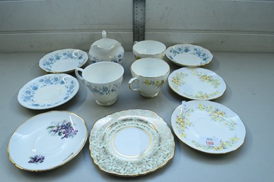 Lot 188 - MIXED LOT OF FLORAL DECORATED TEA WARES TO...