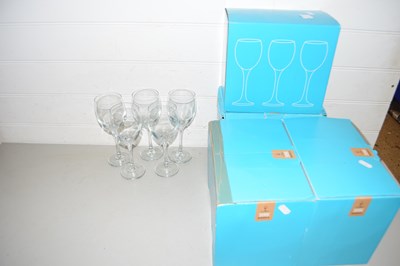 Lot 27 - Quantity of clear wine glasses