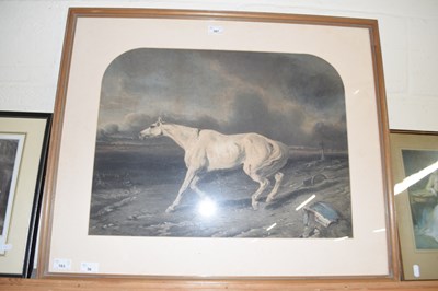 Lot 56 - 19th Century coloured engraving, Warhorse,...