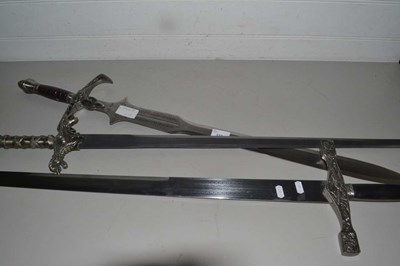 Lot 66 - Three various reproduction swords