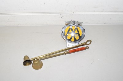 Lot 123 - Mixed Lot:  A vintage AA car badge and two...