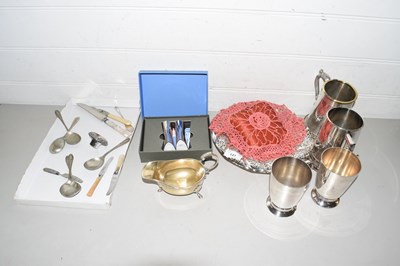 Lot 141 - Mixed Lot: Various silver plated goblets,...