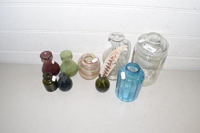 Lot 170 - Mixed Lot: Various glass vases, glass storage...