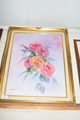 Lot 198 - Contemporary school study of flowers, oil on...