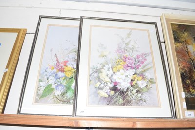 Lot 204 - After Vernon Ward, two coloured floral prints