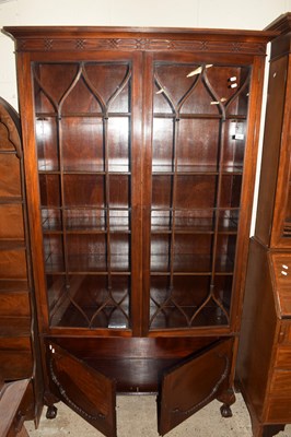 Lot 208 - Early 20th Century mahogany bookcase cabinet...