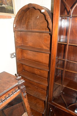 Lot 209 - Open front dome top bookcase cabinet