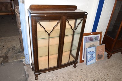 Lot 222 - Early 20th Century bow front china display...