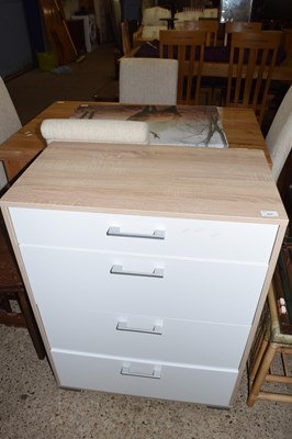 Lot 237 - Modern light wood finish four drawer chest