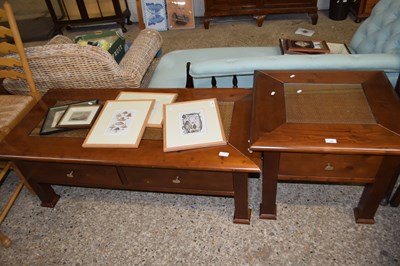 Lot 244 - Modern rectangular coffee table with drawers...