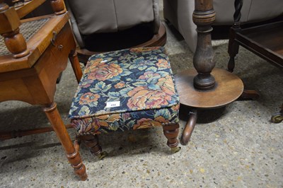 Lot 254 - Floral upholstered footstool