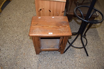 Lot 281 - Small pine open front cabinet, 44cm wide