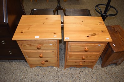 Lot 282 - Pair of pine bedside cabinets