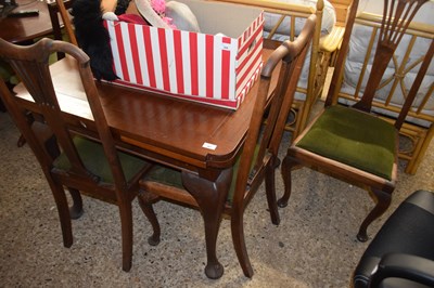 Lot 307 - Cabriole legged drawer leaf dining table...