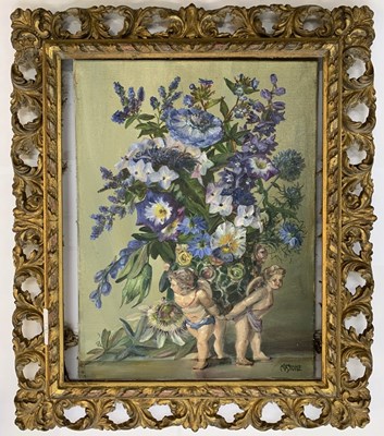 Lot 49 - M.A.Stone, 20th century, still life of flowers...