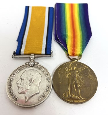 Lot 387 - Great War Medal Pair, comprising British War...