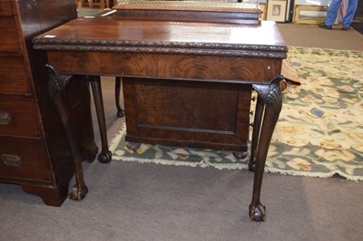 Lot 581 - Late 19th Century walnut card table with...