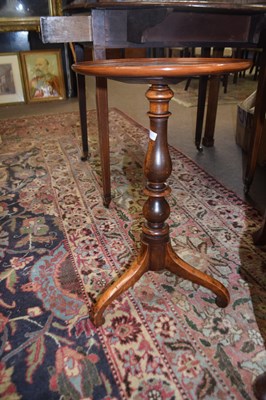 Lot 596 - Georgian fruit wood lamp table with circular...