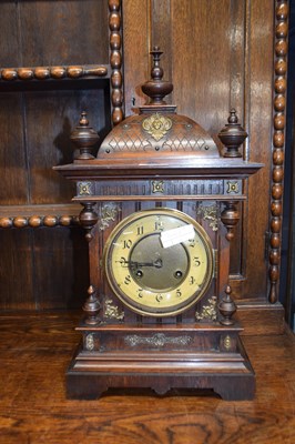 Lot 621 - Late 19th Century mantel or bracket clock in...