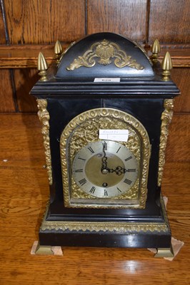 Lot 628 - A late 19th Century bracket clock with...