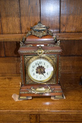 Lot 629 - Late 19th Century bracket or mantel clock, the...